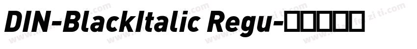 DIN-BlackItalic Regu字体转换